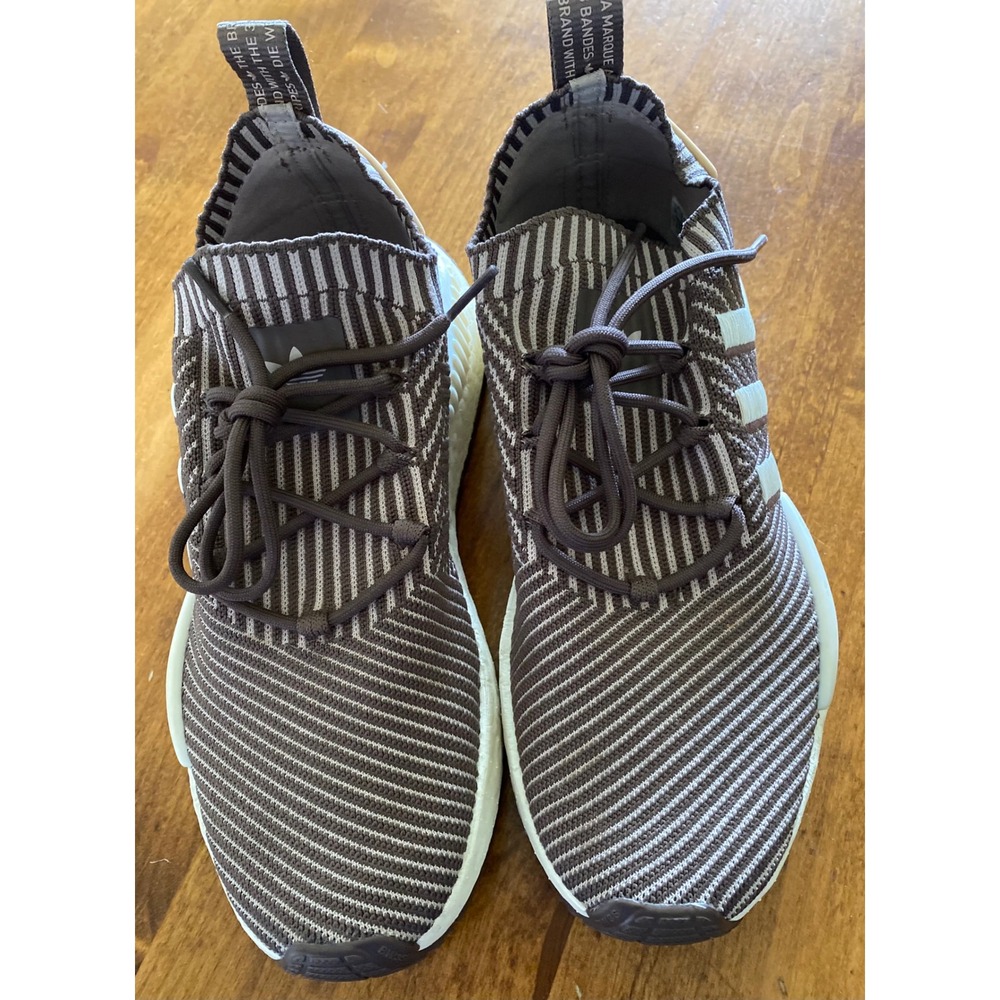 Adidas NMD_W1 Earth Strata Taupe White Women Sneakers Size 8.5 EUC - Picture 4 of 10